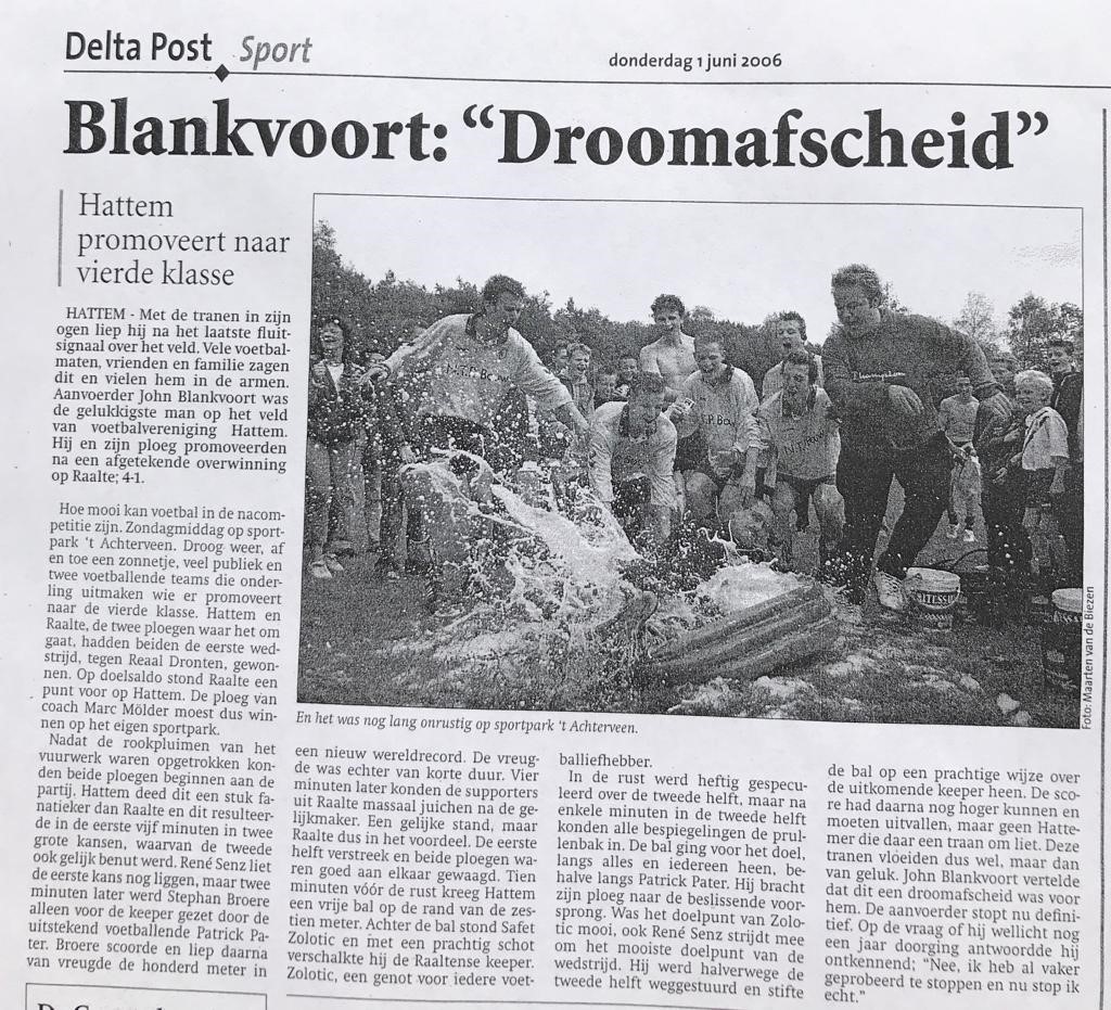 Afscheid John Blankvoort met promotie