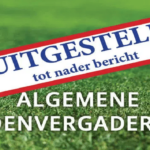 Algemene ledenvergadering gaat vrijdag niet door.