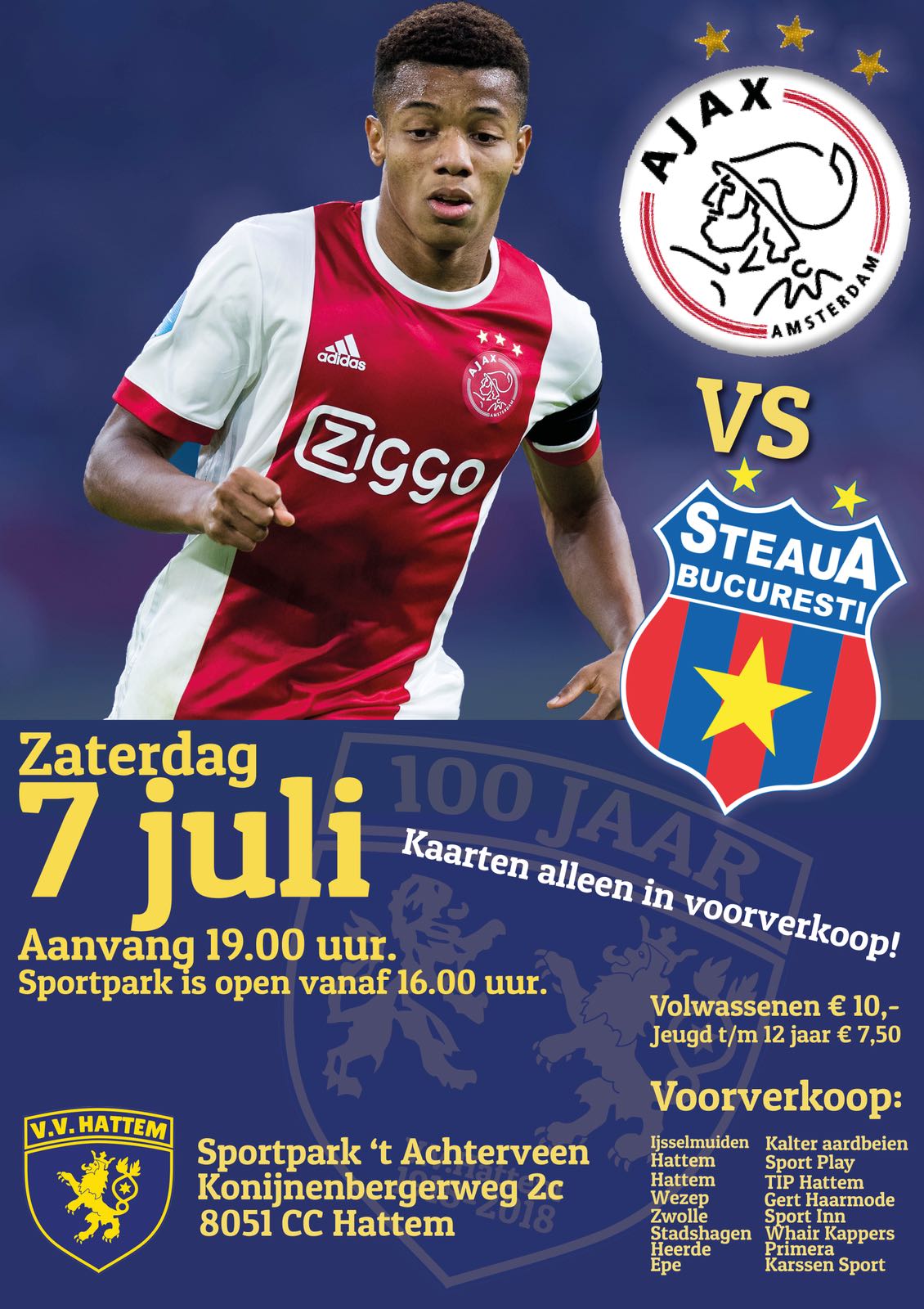 Ajax en Steaua te gast bij v.v.Hattem