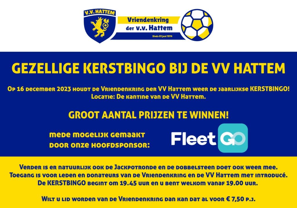 Gezellige Vriendenkring Kerstbingo op zaterdag 16 december