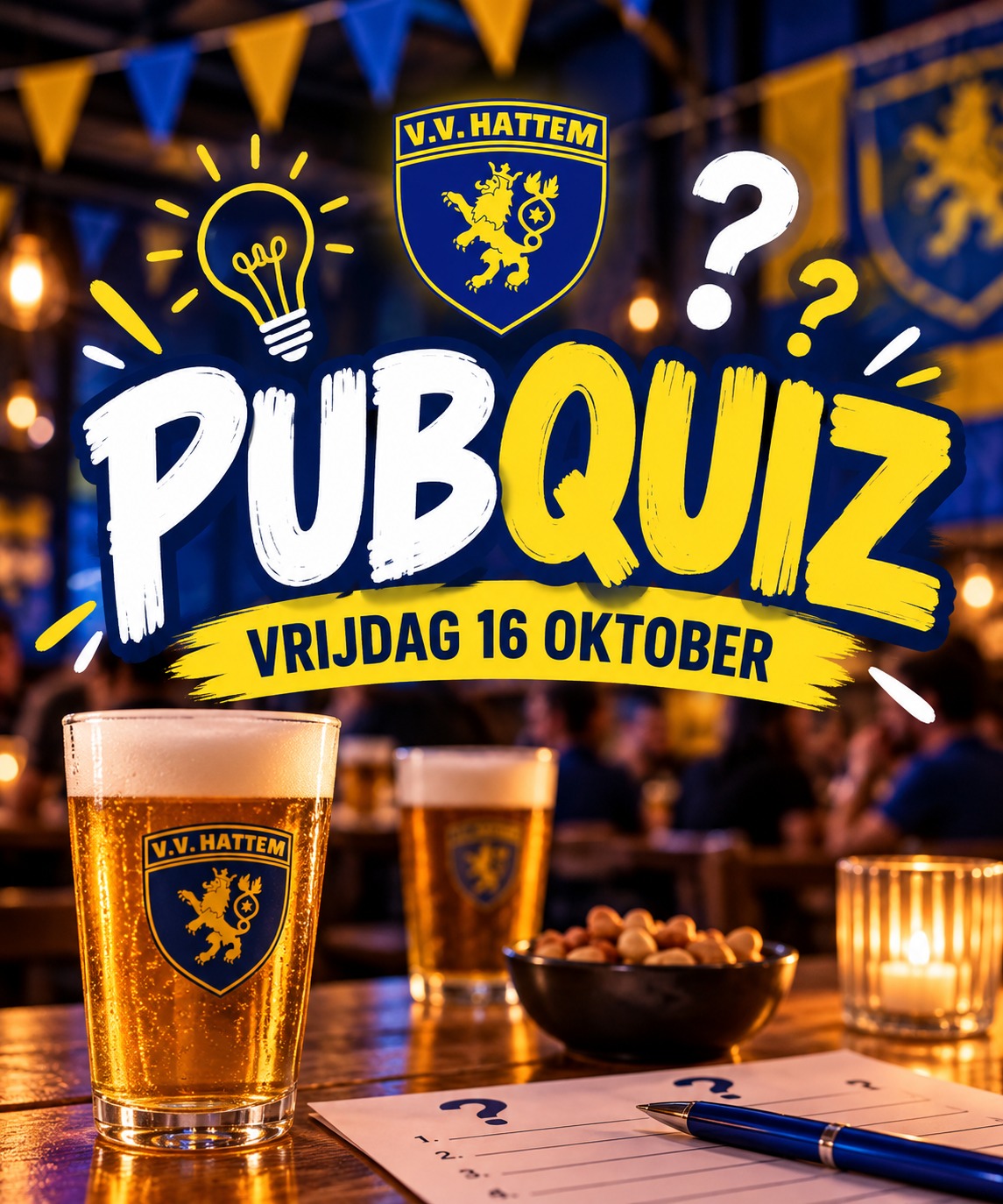 🍻 𝗣𝘂𝗯𝗾𝘂𝗶𝘇 𝗯𝗶𝗷 𝘃.𝘃.𝗛𝗮𝘁𝘁𝗲𝗺! 💛💙