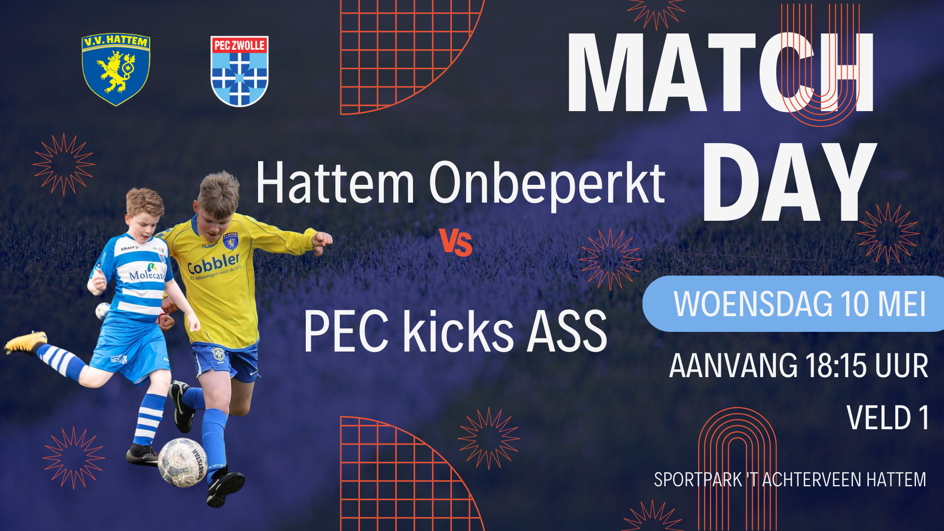 Wedstrijd Hattem Onbeperkt - PEC kicks ASS